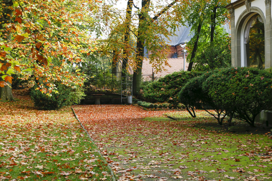 ogród muzealny jesienią