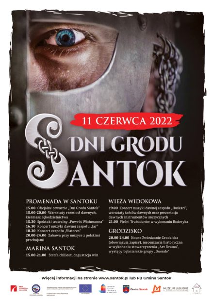 plakat dotyczący wydarzenia Dni Grodu Santok 2022