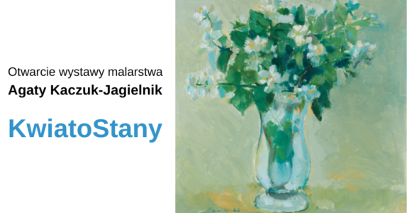 Grafika promująca wystawę Agaty Kaczuk-Jagielnik „Kwiatostany”