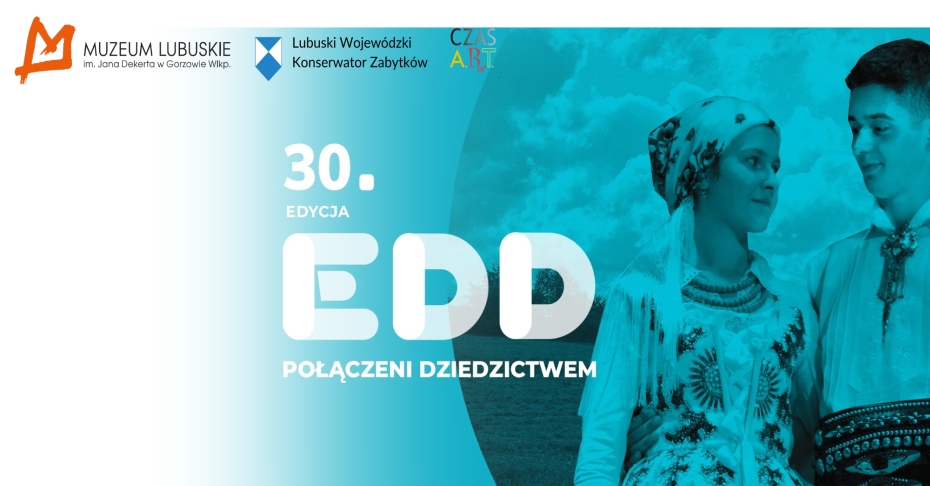 grafika promująca Europejskie Dni Dziedzictwa 2022 pod hasłem „Połączeni Dziedzictwem"