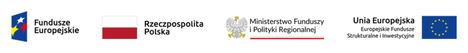zestawienie czterech znaków: logo Funduszy Europejskich, flaga Rzeczpospolitej Polskiej, logo Ministerstwa Funduszy i Polityki Regionalnej, logo Europejskich Funduszy Strukturalnych i Inwestycyjnych